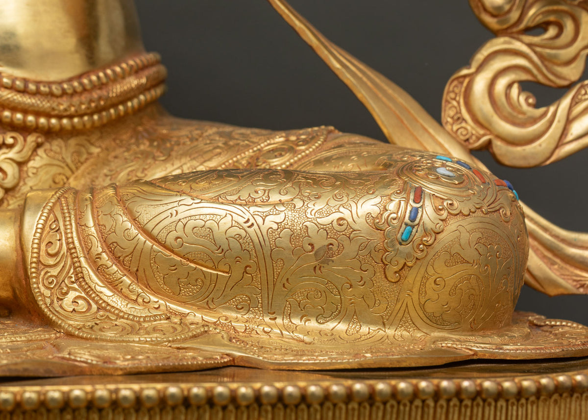 Green Tara Statue (75cm) | Fully Gold Fire-Gilded Buddhist Sculpture