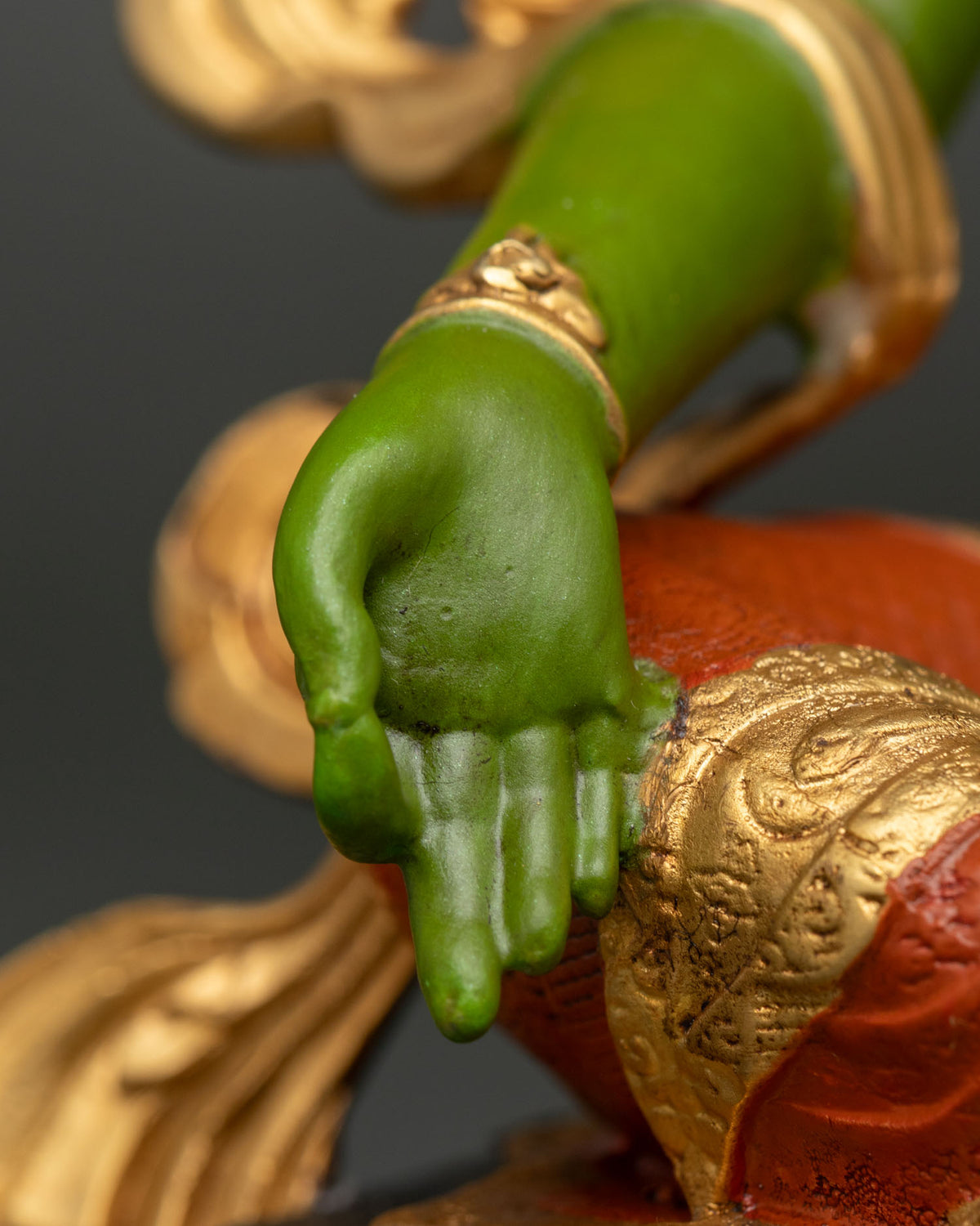 Green Tara Bodhisattva Statue | Nepalese Sacred Buddhist Art