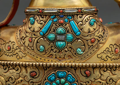 Beautiful Green Tara Statue from Nepal – Tibetan Buddhist Altarpiece