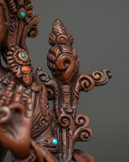 Oxidized Green Tara Statue | Compassionate Mother of Liberation