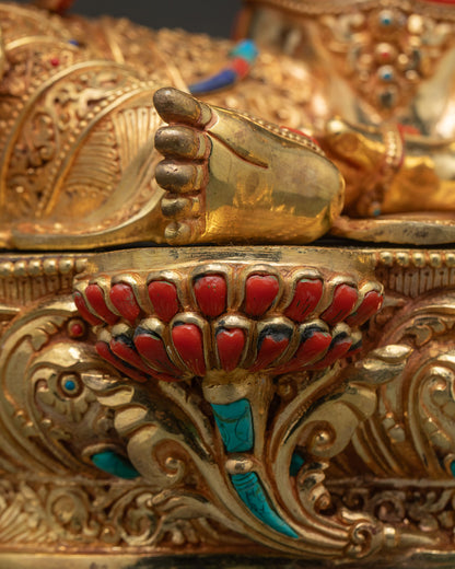 Handcrafted Green Tara Statue | Emblem of Enlightened Activity