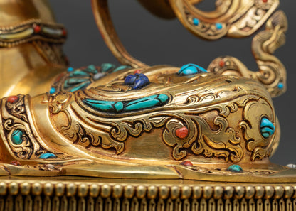 Beautiful Green Tara Statue from Nepal – Tibetan Buddhist Altarpiece