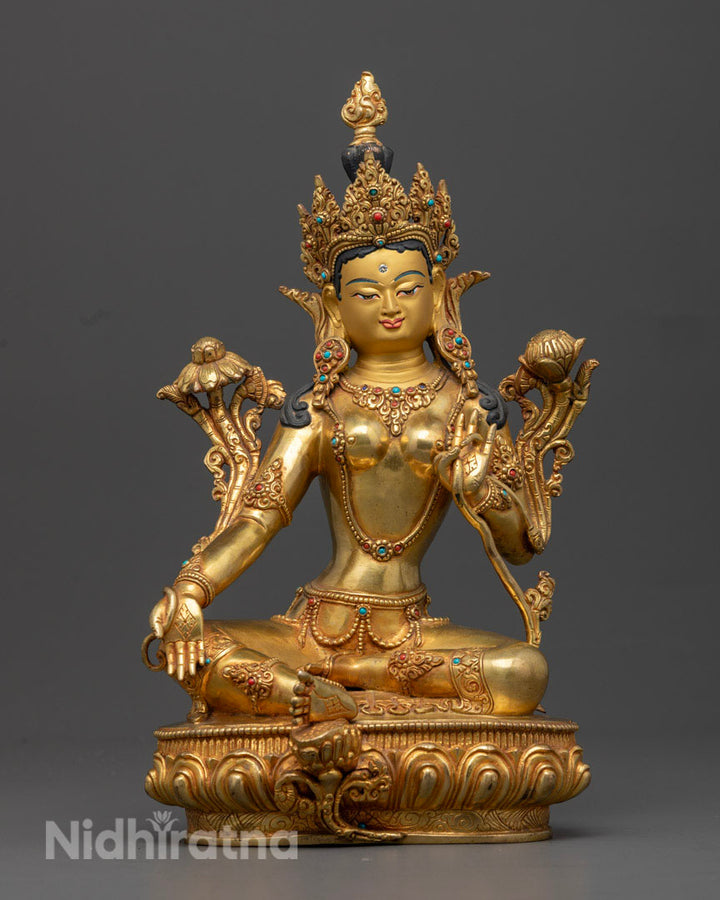 Green Tara Statue | Compassionate Mother Drolma Goddess