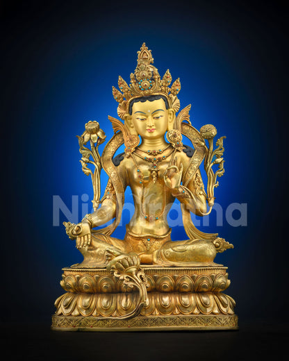Masterpiece Buddhist Green Tara Statue | Tibetan Art Statue