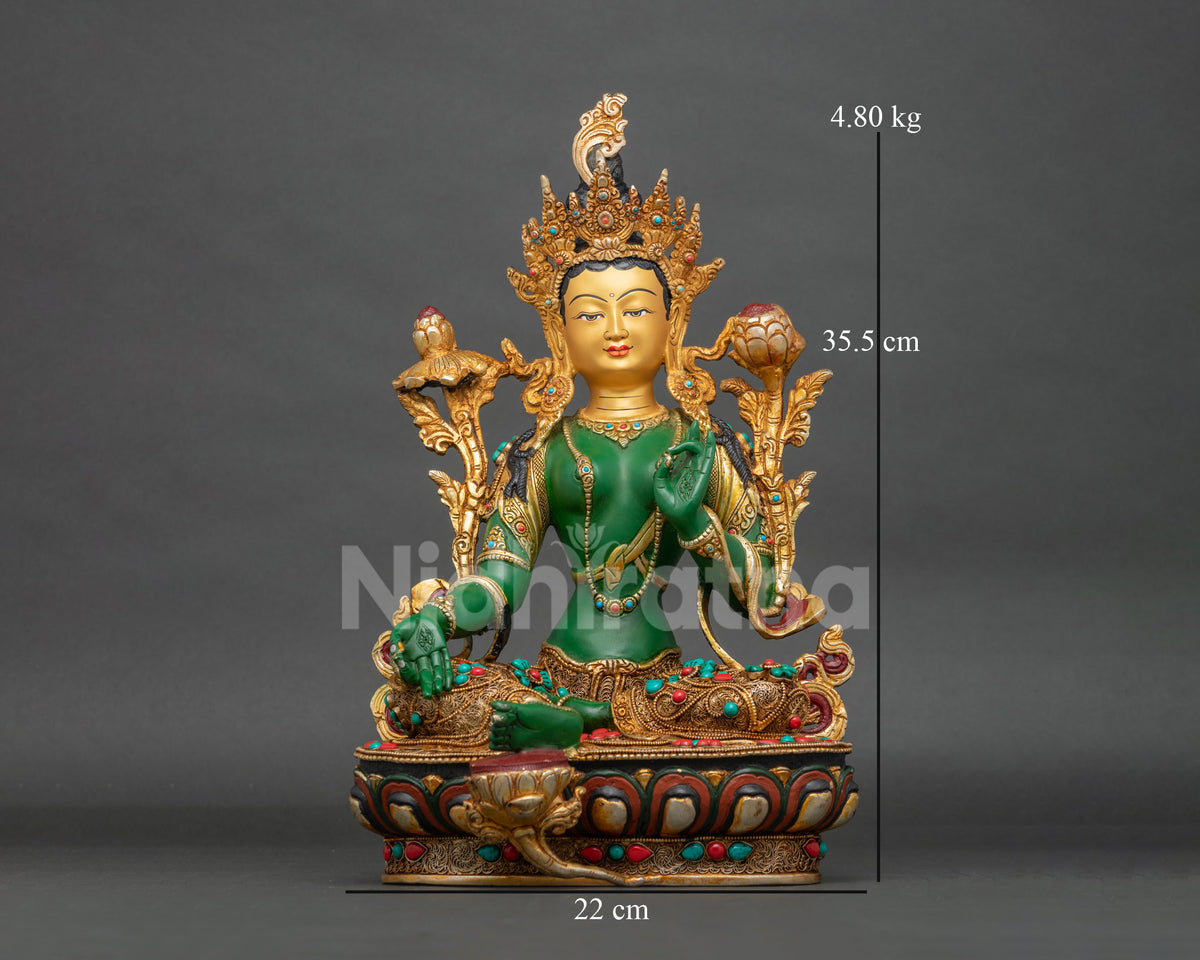 Green Tara Statue | Goddess of Compassion and Action
