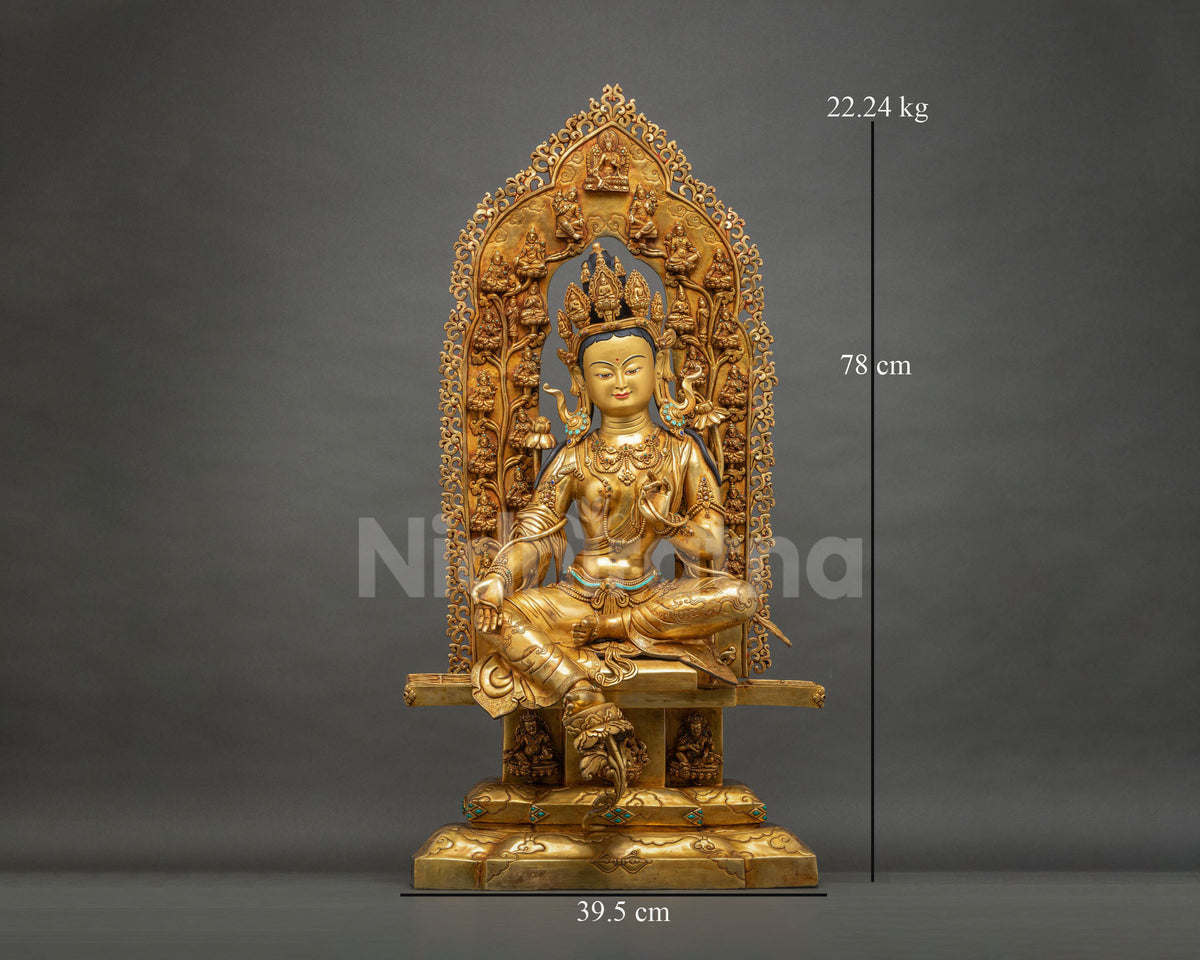 Green Tara Meditation Statue – Buddhist Home Decor & Altar Figure