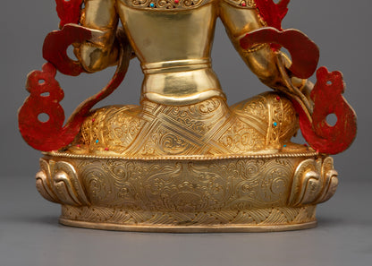 Traditional Green Tara Statue | Nepalese Artisan Crafted Spiritual Art