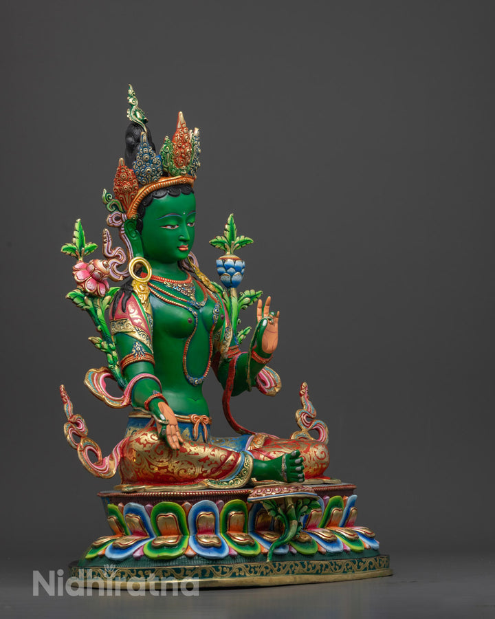 Meditative Mind Green Tara Mantra Practice Statue