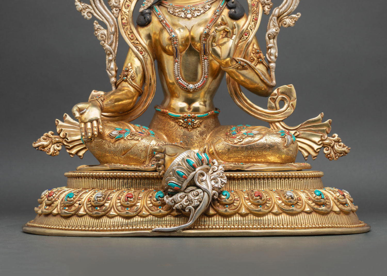 Nepalese Green Tara Statue for Buddhist Shrine Decor