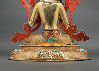 Nepalese Green Tara Statue for Buddhist Shrine Decor