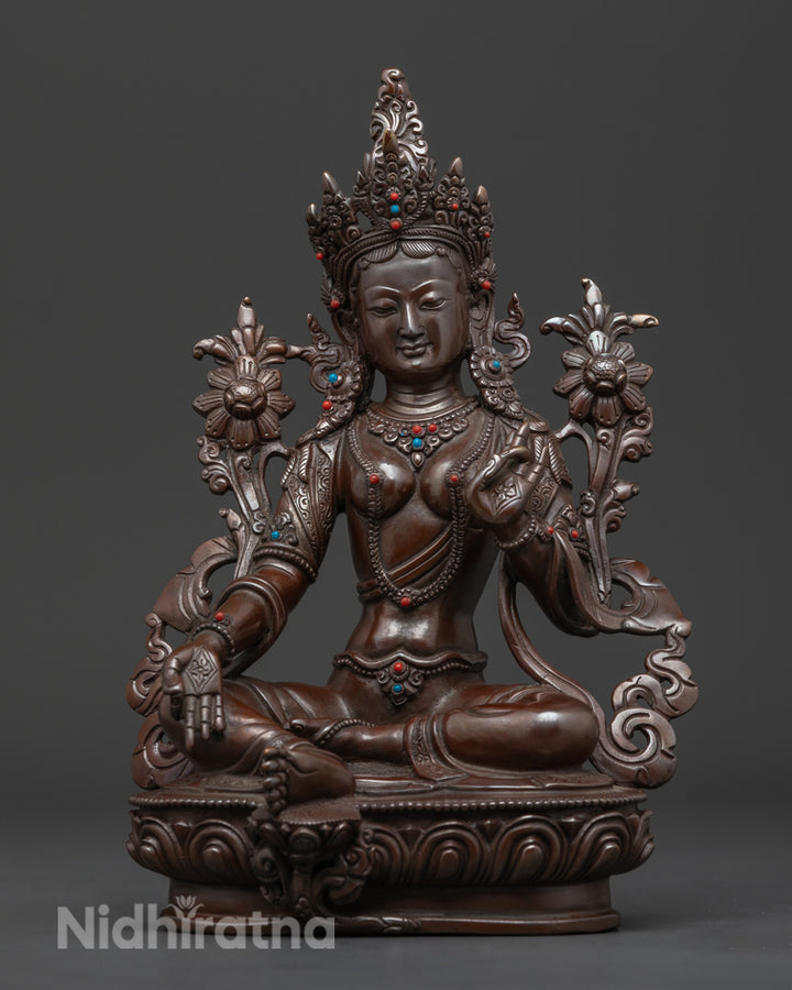 Divine Green Tara Goddess Statue | Handcrafted in Nepal