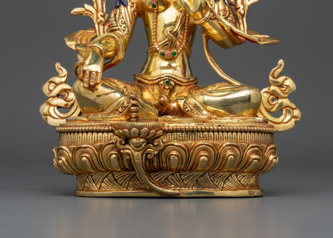 Green Tara Statue | Compassionate Tibetan Deity Sculpture