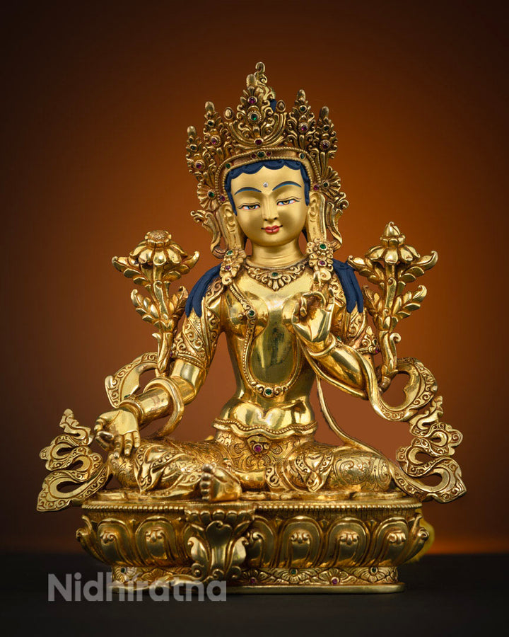 Jetsun Dolma Green Tara Goddess Statue | Compassionate Liberator