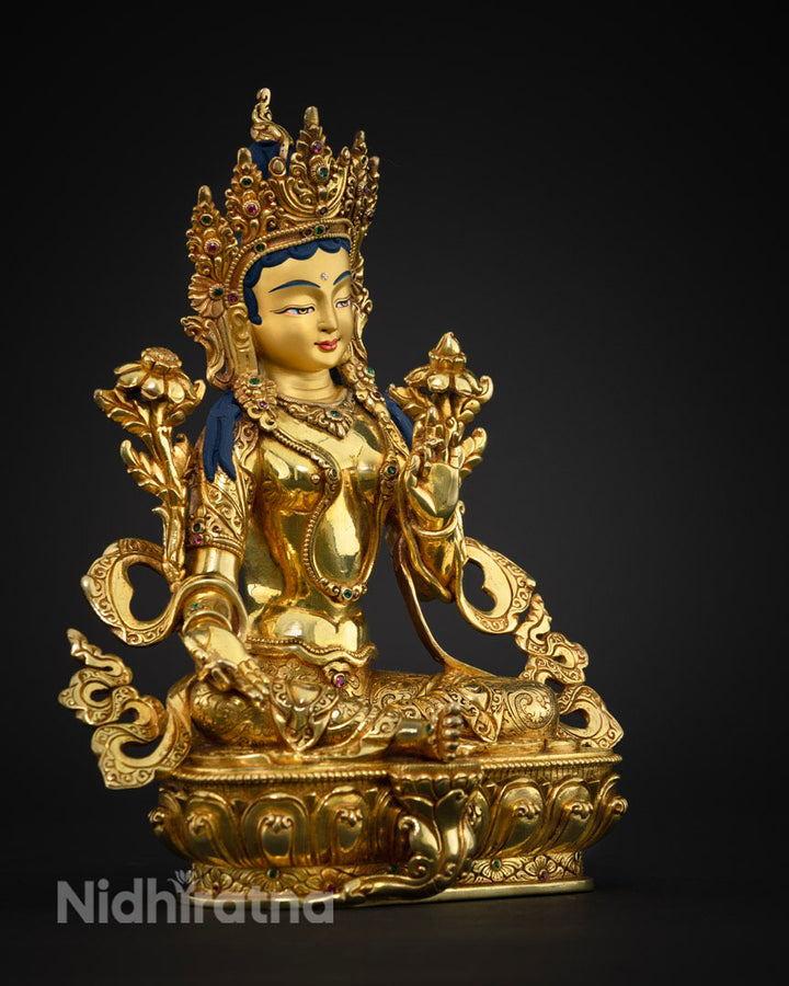 Jetsun Dolma Green Tara Goddess Statue | Compassionate Liberator