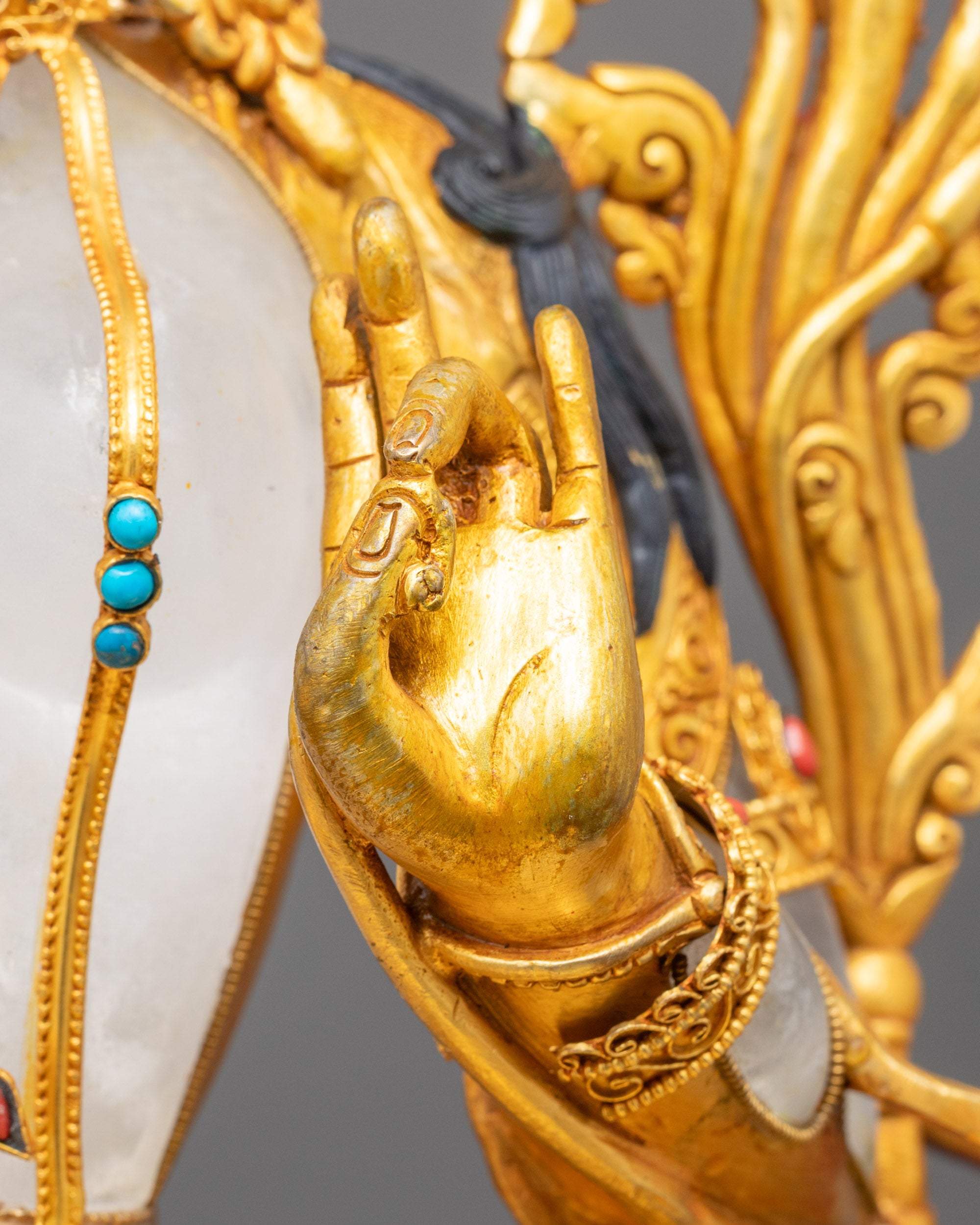 Premium Crystal Green Tara Statue | Sacred Buddhist Art