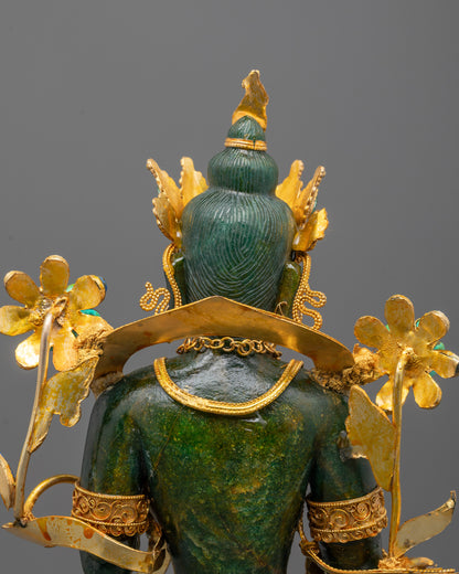 Shop Green Tara Statue Crafted from Genuine Green Jade Stone