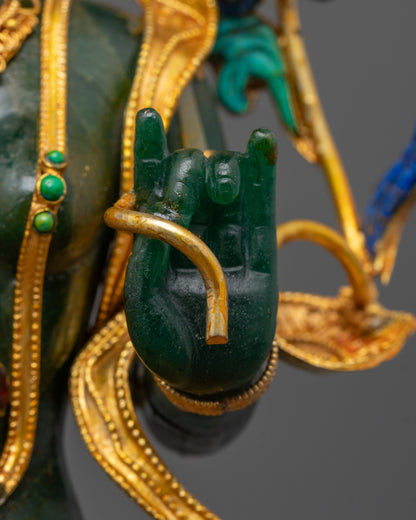 Shop Green Tara Statue Crafted from Genuine Green Jade Stone