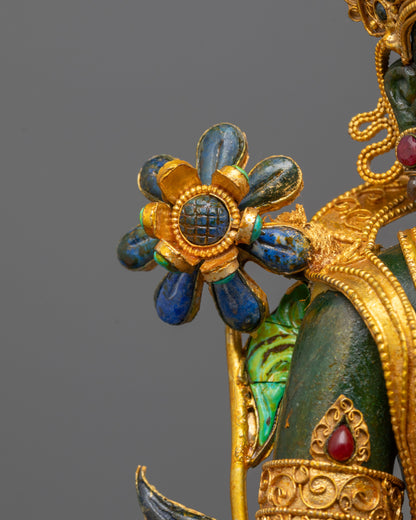 Shop Green Tara Statue Crafted from Genuine Green Jade Stone