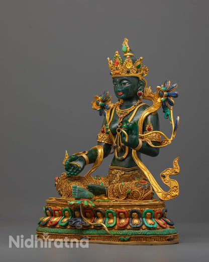 Shop Green Tara Statue Crafted from Genuine Green Jade Stone