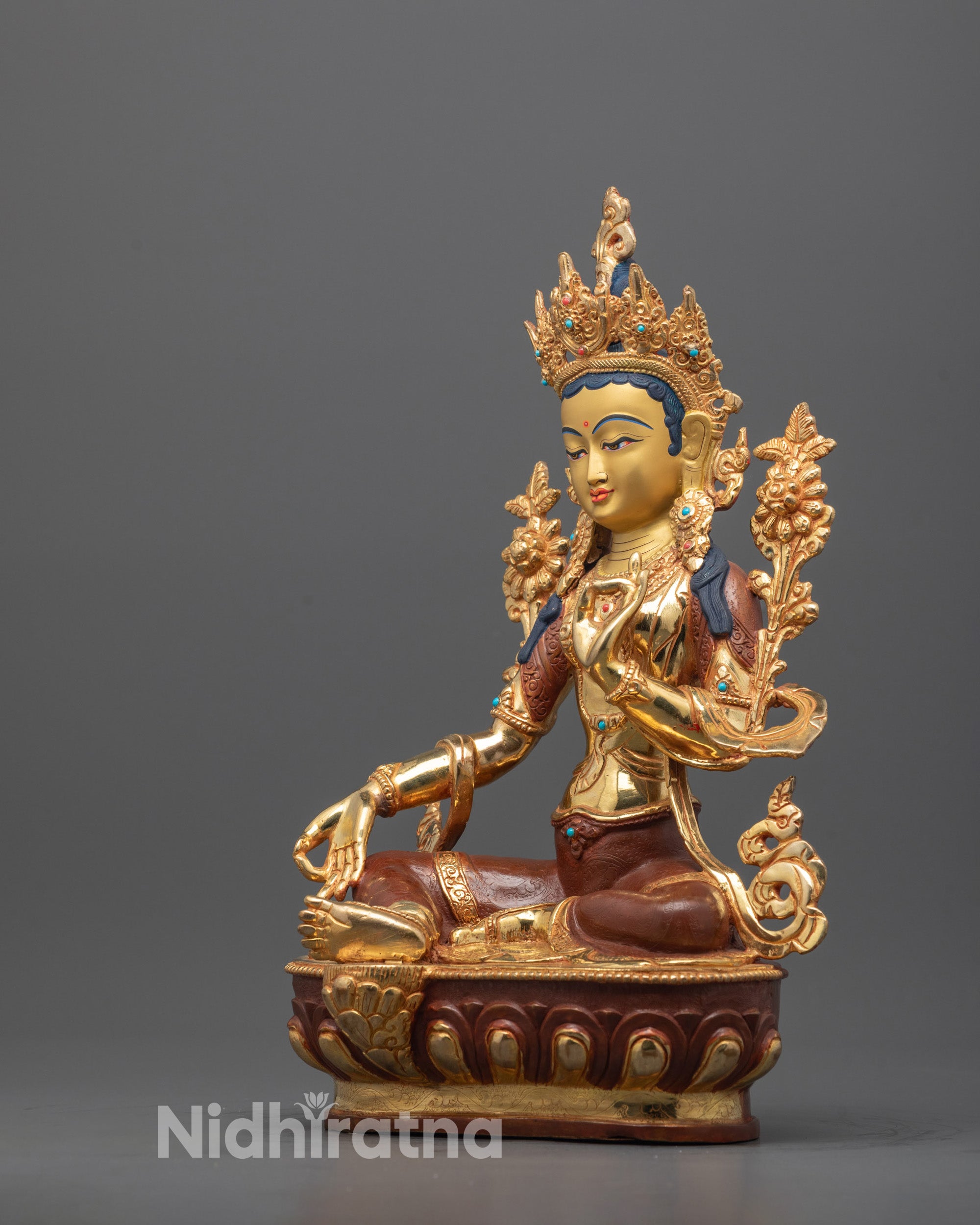 Authentic Green Tara Sculpture | Sacred Buddhist Art