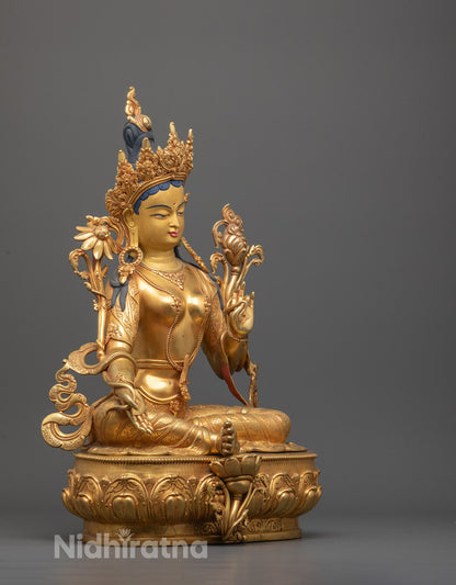 Compassionate Deity Green Tara Statue | Mother Of All Buddha
