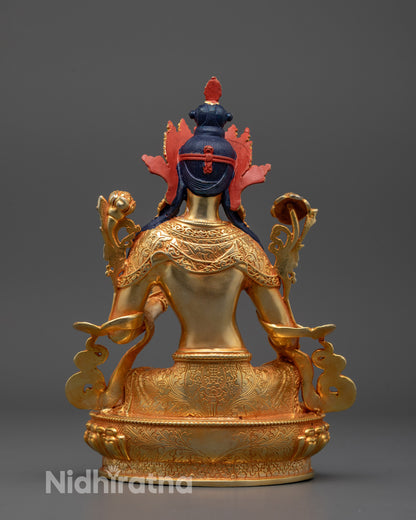 Blessed Green Tara Statue | Tibetan Buddhist Goddess of Compassion