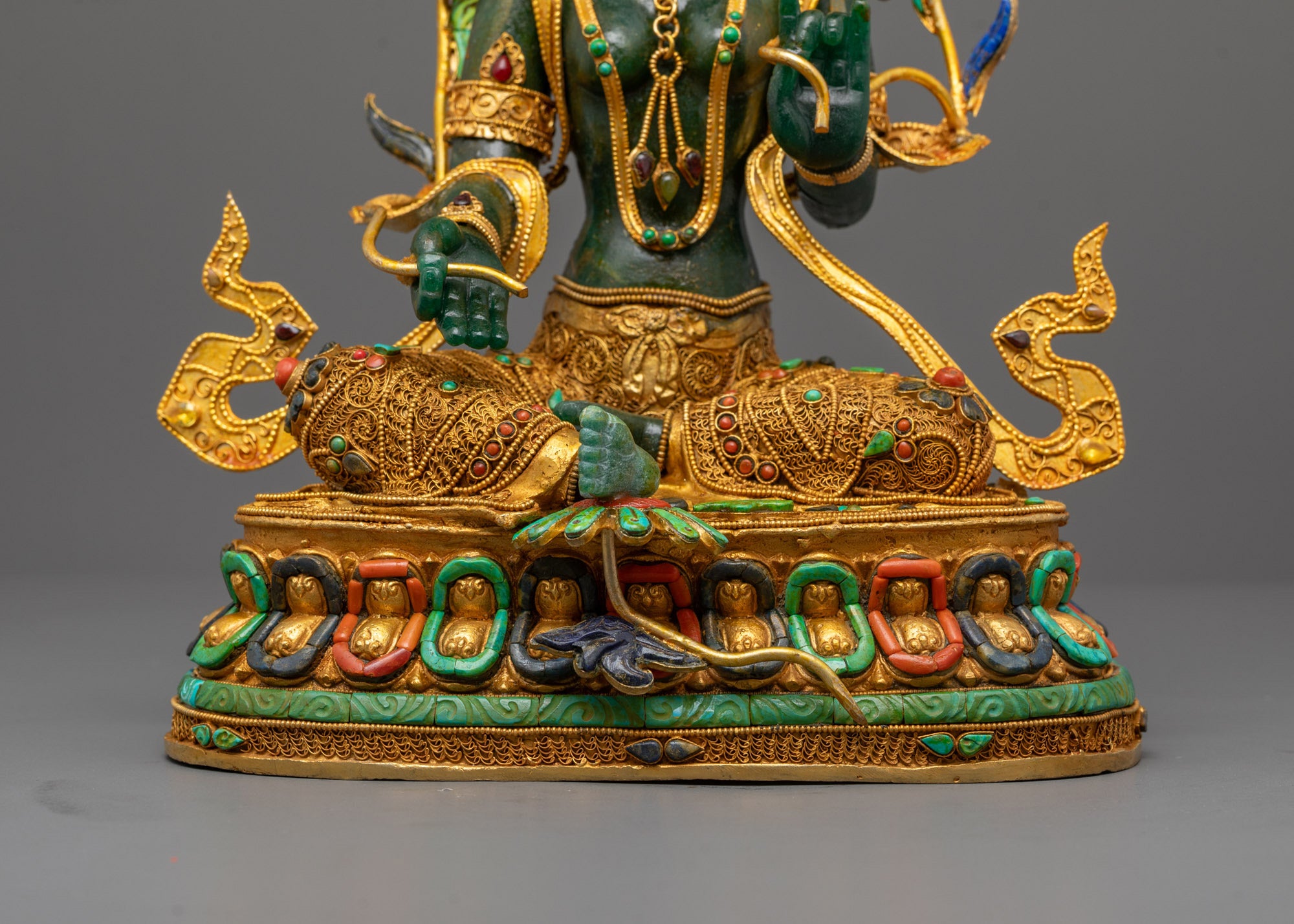 Shop Green Tara Statue Crafted from Genuine Green Jade Stone