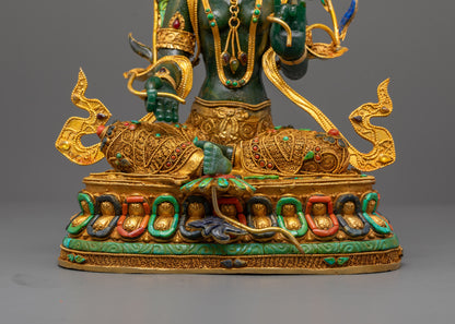 Shop Green Tara Statue Crafted from Genuine Green Jade Stone