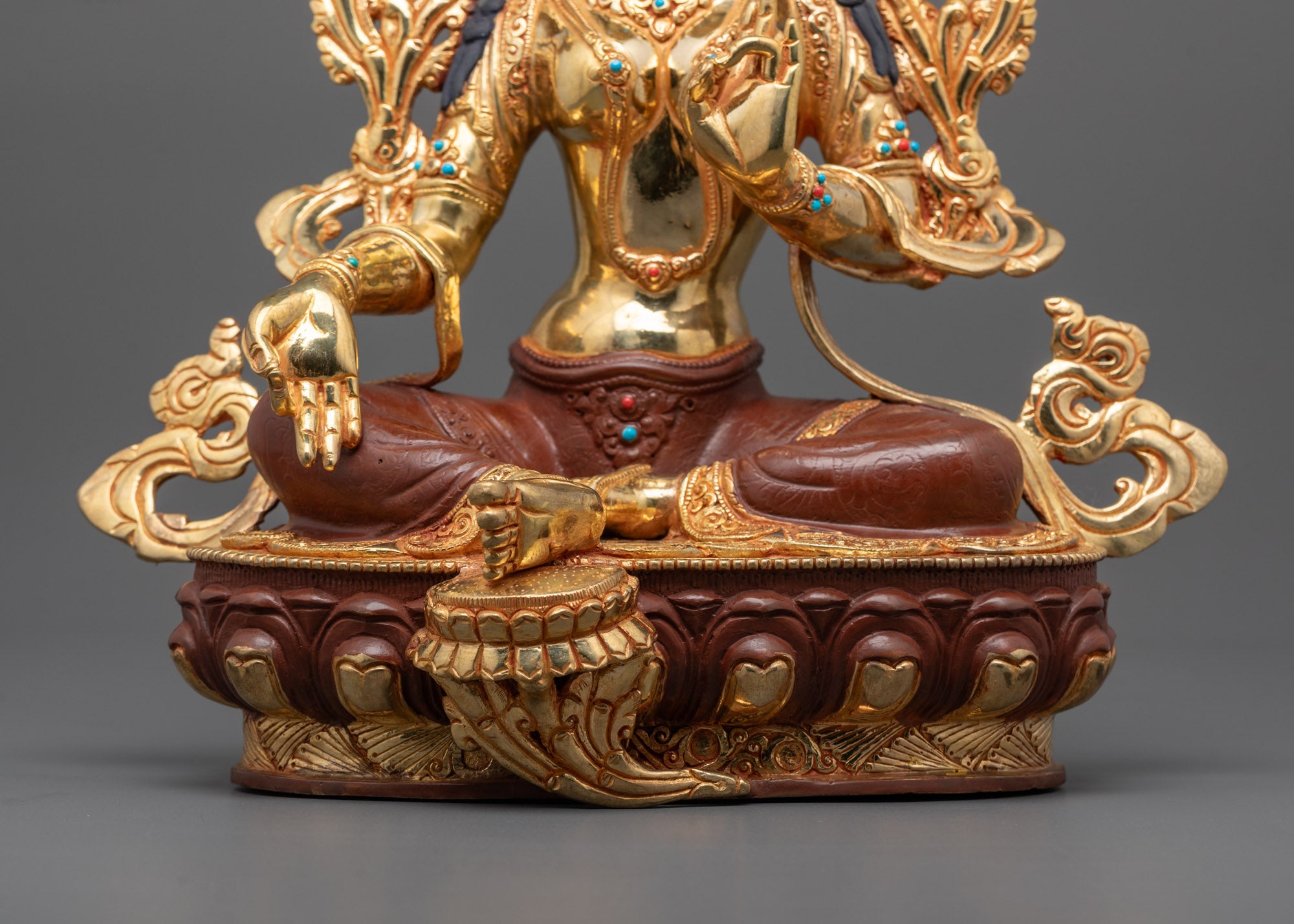 Green Tara Statue from Nepal | Authentic Buddhist Goddess Sculpture