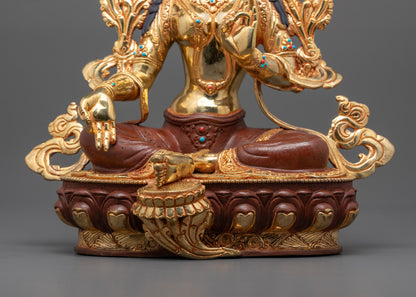 Green Tara Statue from Nepal | Authentic Buddhist Goddess Sculpture