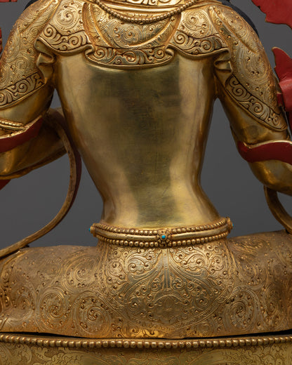 Handcrafted Green Tara Statue | Tibetan Buddhist Sculpture