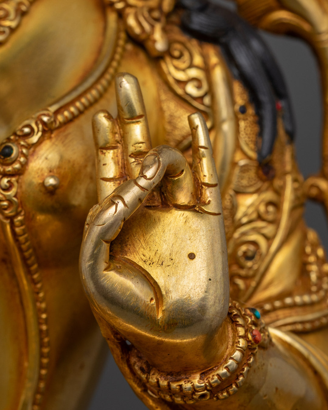 Tibetan Green Tara Statue | Traditional Himalayan