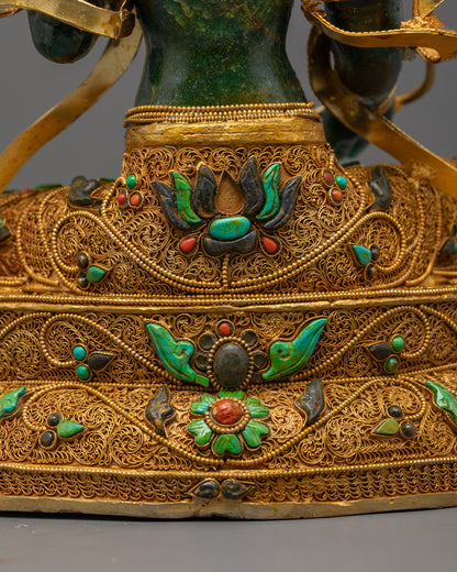 Shop Green Tara Statue Crafted from Genuine Green Jade Stone