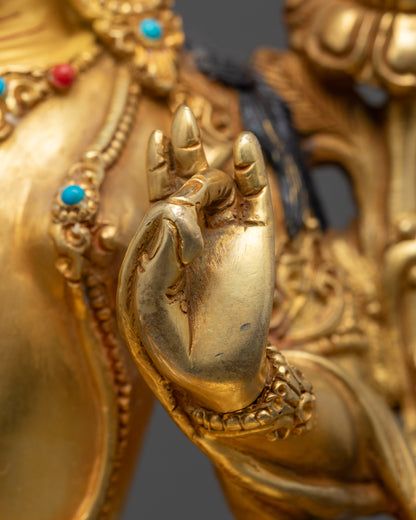Green Tara Statue | Spiritual Home Decor from Nepal