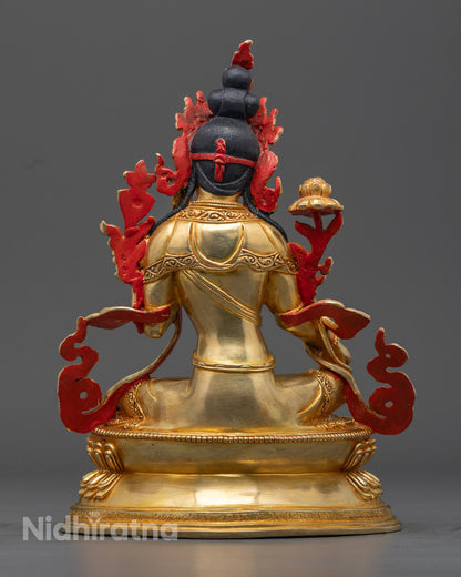 Green Tara Statue | Sacred Tibetan Buddhist Sculpture