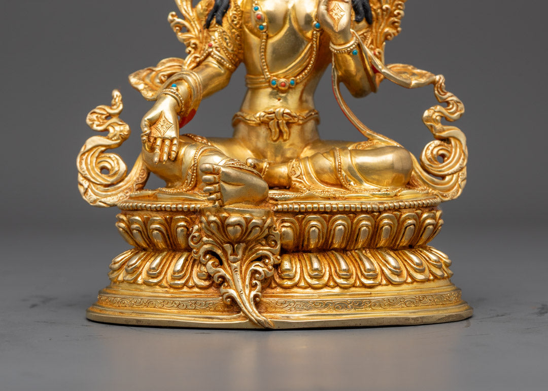 Green Tara Statue | Sacred Tibetan Buddhist Sculpture