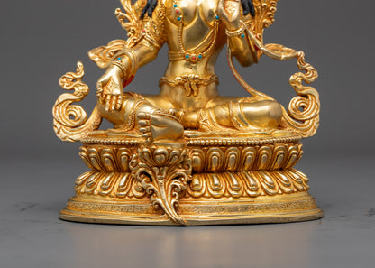 Green Tara Statue | Sacred Tibetan Buddhist Sculpture