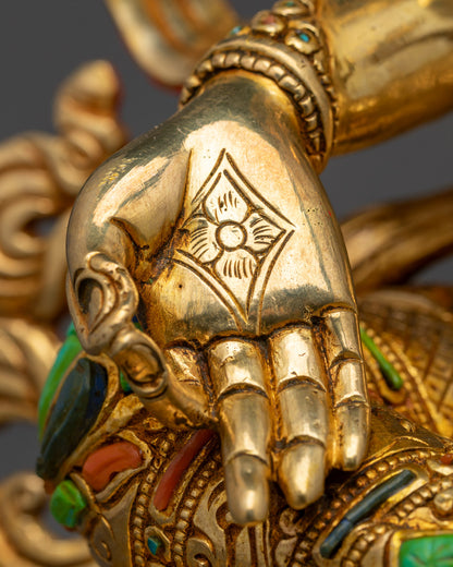 Green Tara Statue | Hand-Carved Tibetan Sculpture