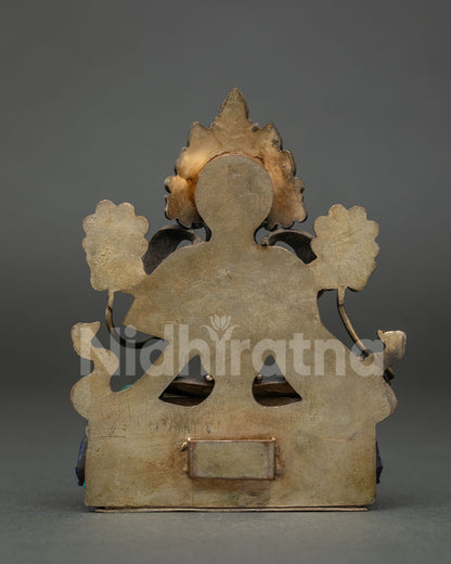 Buddhist Green Tara Statue - Handcarved Turquoise Figurine from Nepal