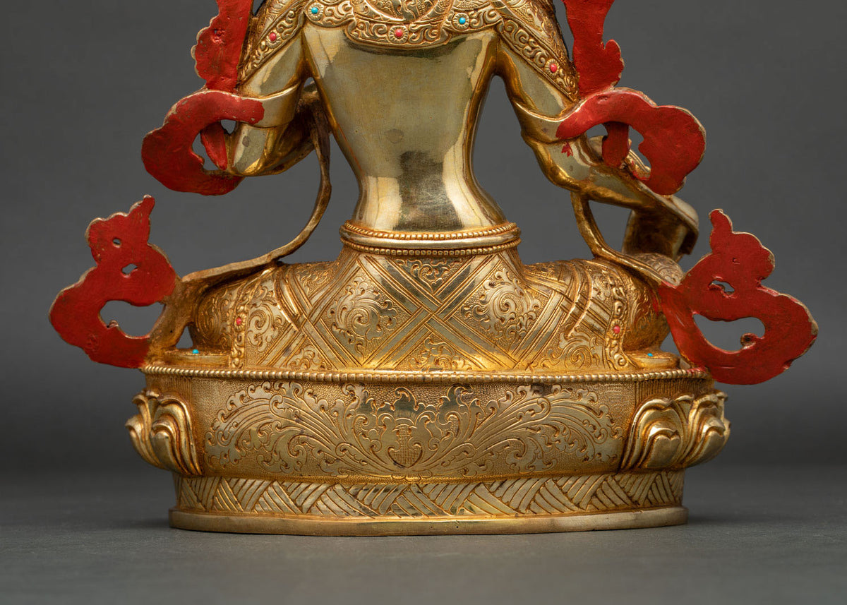 Handcrafted Green Tara Statue | Liberator from The Eight Great Fears