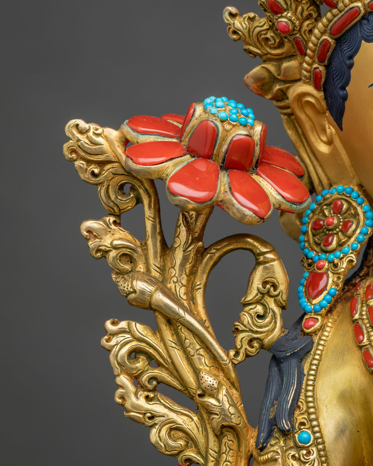 Green Tara (Sgrol-ljang) Statue | Handcrafted Buddhist Sculpture