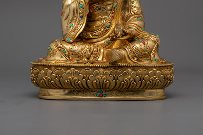 Nepalese Guru Norla Statue | Tibetan Artwork