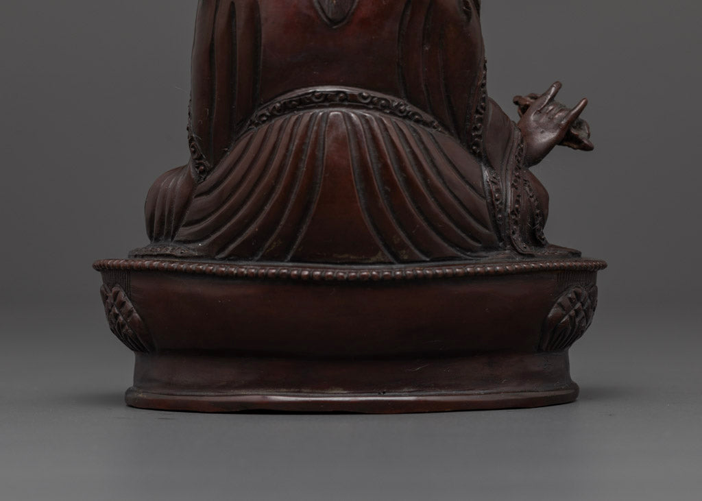 Oxidized Guru Rinpoche Statue: Himalayan Scared Art