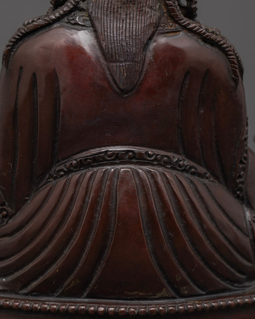 Oxidized Guru Rinpoche Statue: Himalayan Scared Art