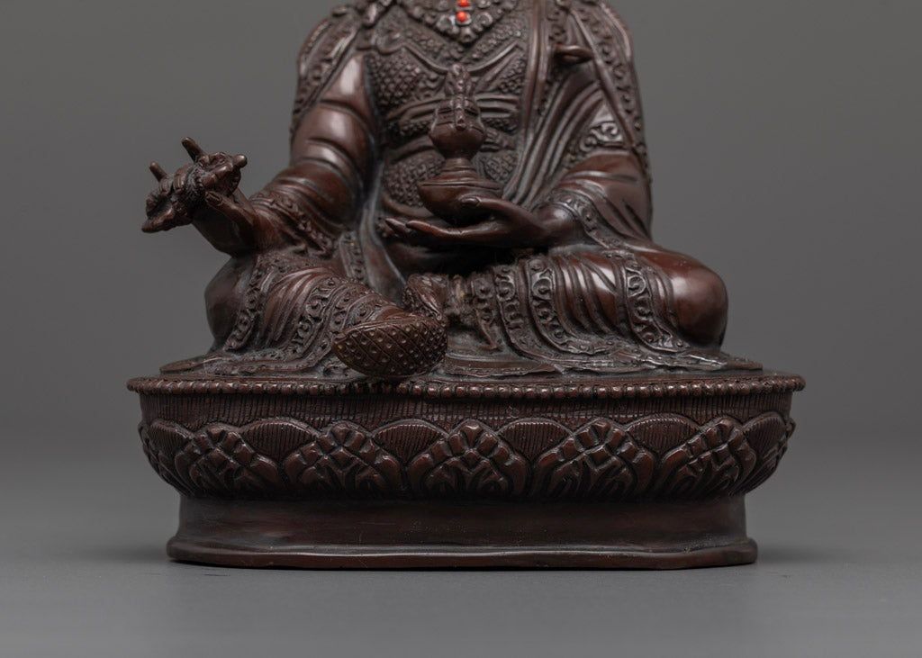 Oxidized Guru Rinpoche Statue: Himalayan Scared Art