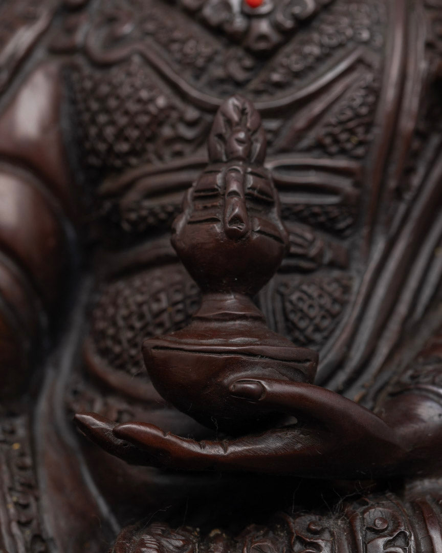 Oxidized Guru Rinpoche Statue: Himalayan Scared Art