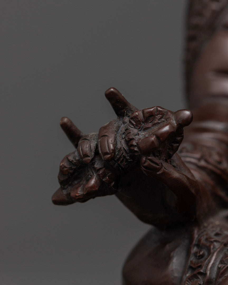 Oxidized Guru Rinpoche Statue: Himalayan Scared Art