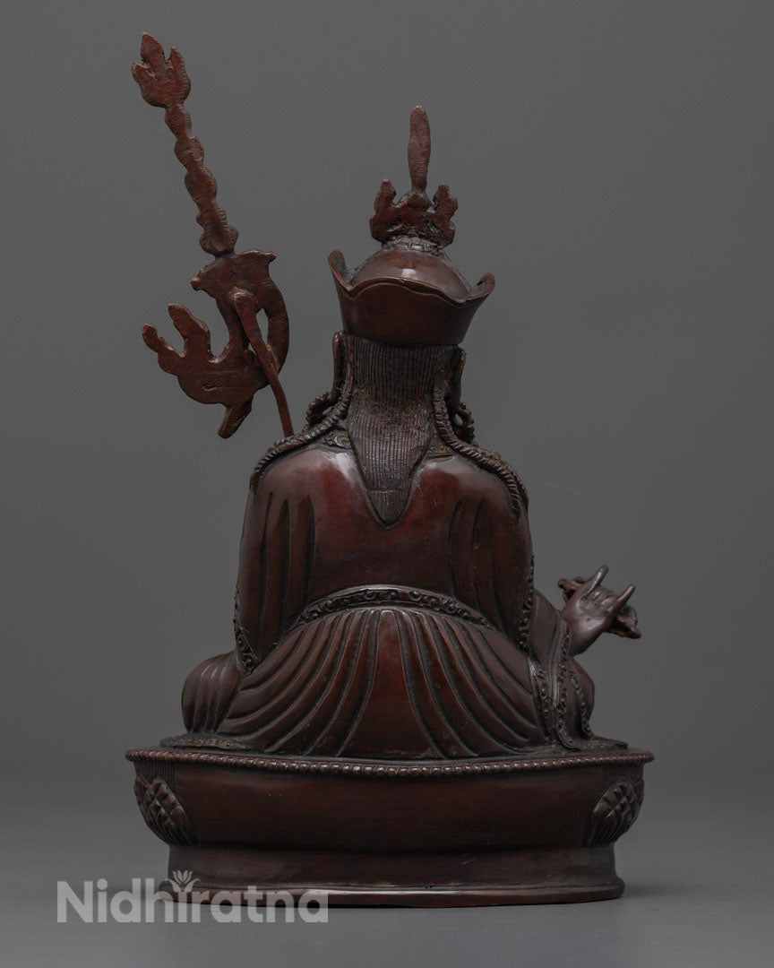 Oxidized Guru Rinpoche Statue: Himalayan Scared Art