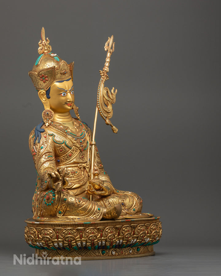 Guru Rinpoche Statue | Handcrafted Himalayan Buddhist Art