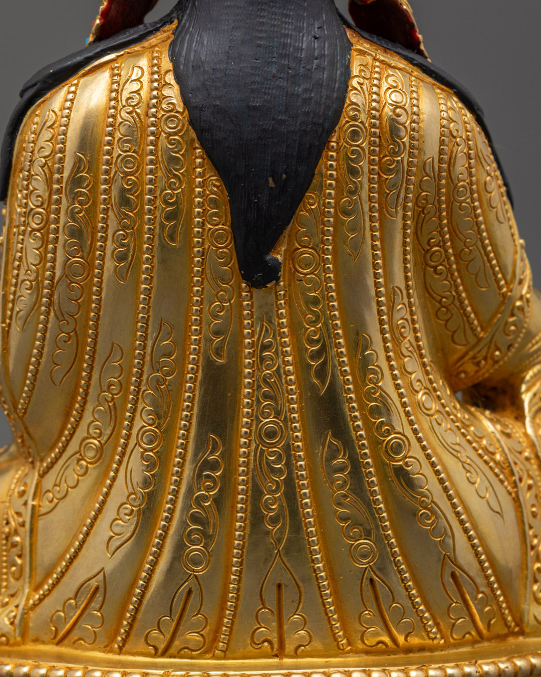 Guru Padmasambhava Buddhist Sculpture | Gilded in pure 24k Gold